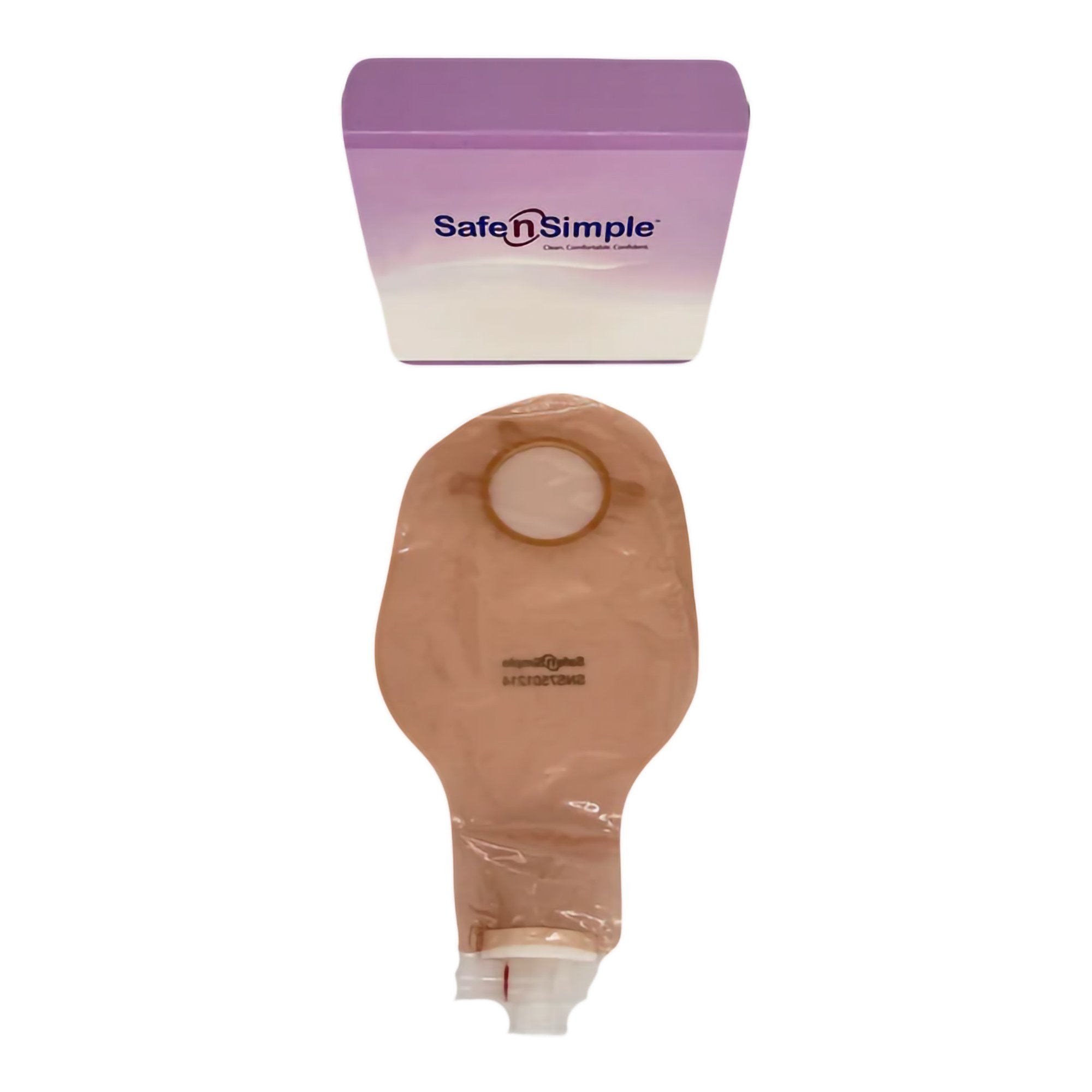 Safe N Simple Urostomy Pouch Safe n Simple Two-Piece System 9 Inch Length Without Barrier Drainable (80/CS)