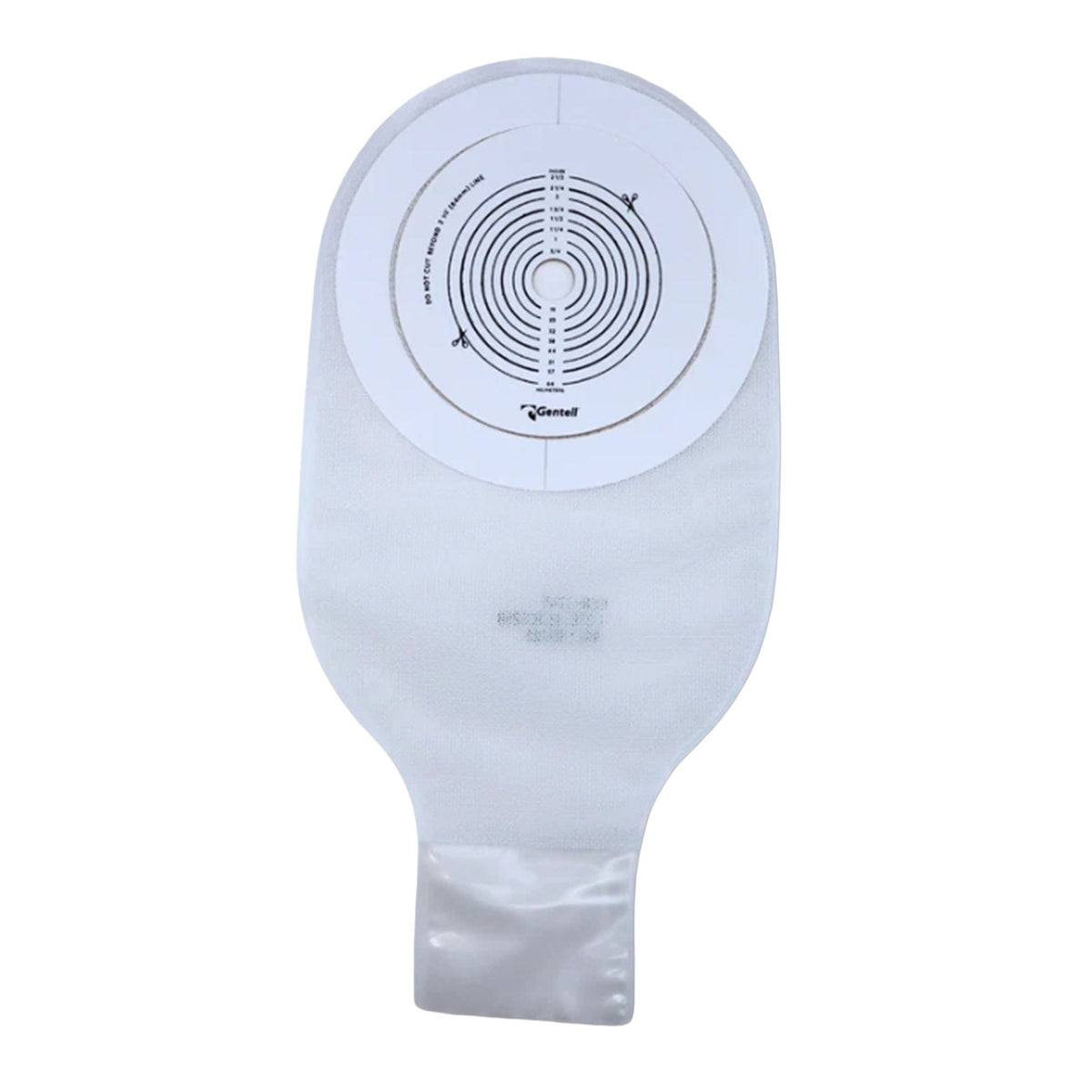 Ostomy Pouch Gentell Adhesive One-Piece System Trim to Fit Clear 13 to 64 mm Drainable (Box of 10)