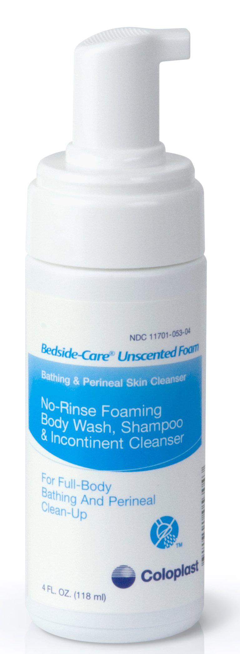 Medline Rinse-Free Shampoo and Body Wash Bedside-Care 4 oz. Pump Bottle Unscented (COI67147 / CS)