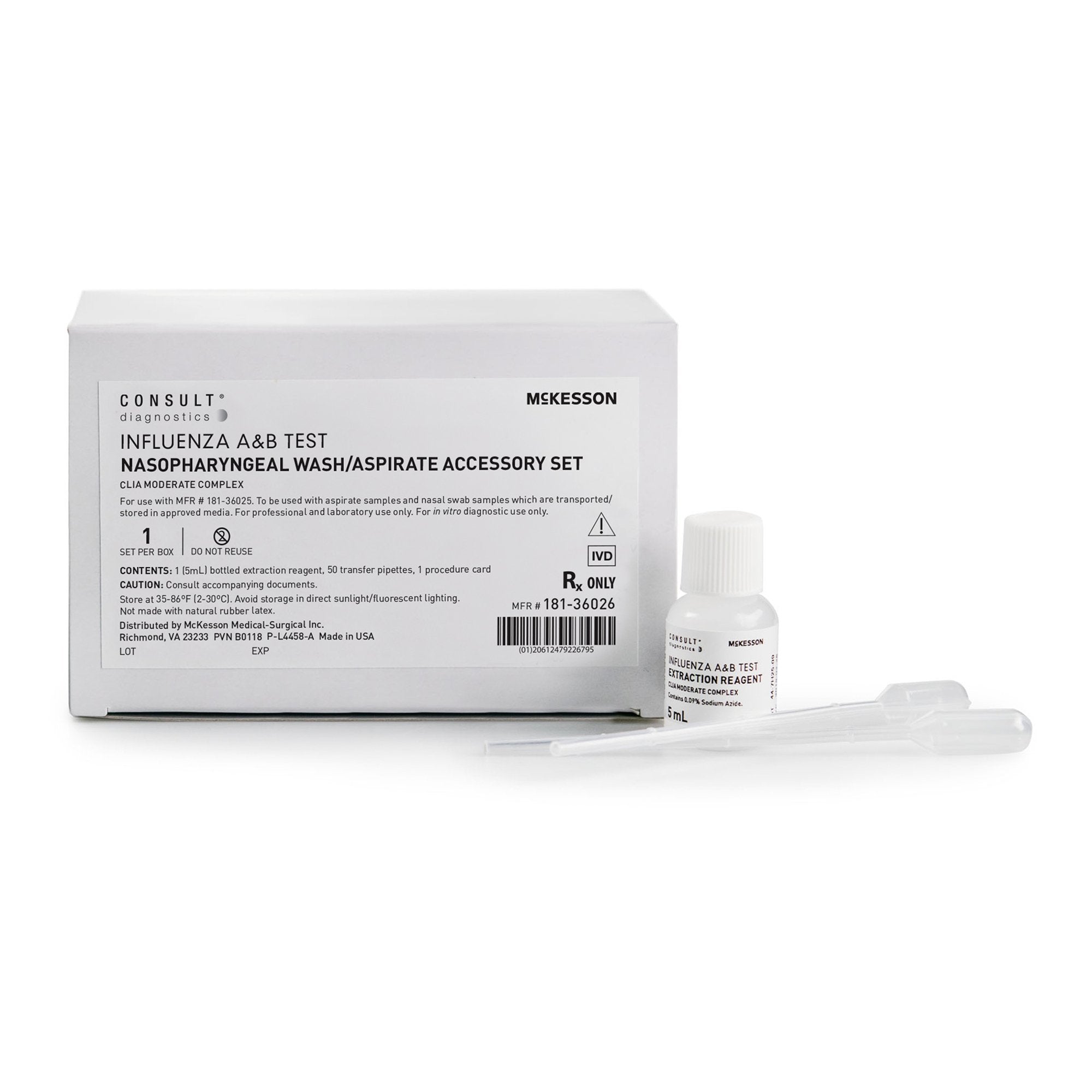 Flu Test Accessory Set Consult For use with McKesson Influenza Test
