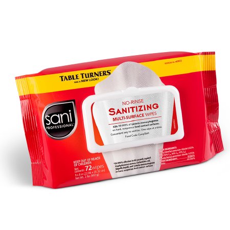 WIPE NORINSE MULTI SURFACESANITZE SOFTPACK 72/PK 12PK/CS