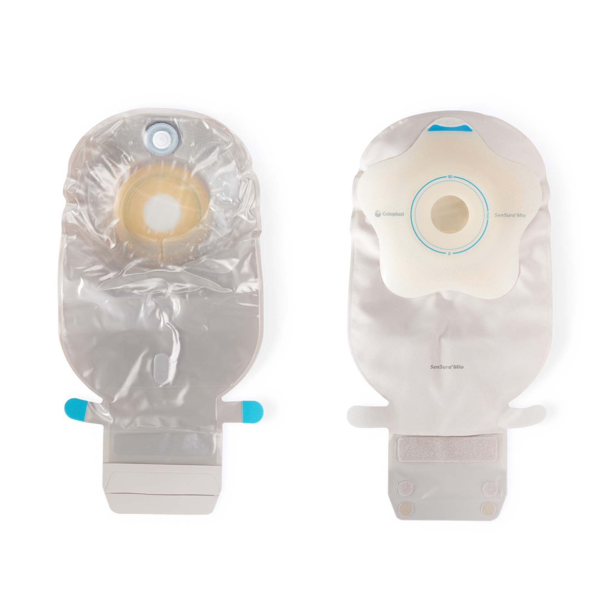 Ostomy Pouch SenSura Mio Concave One-Piece System 11 Inch Length, Maxi Convex, Pre-Cut 1-3/8 Inch Stoma Drainable