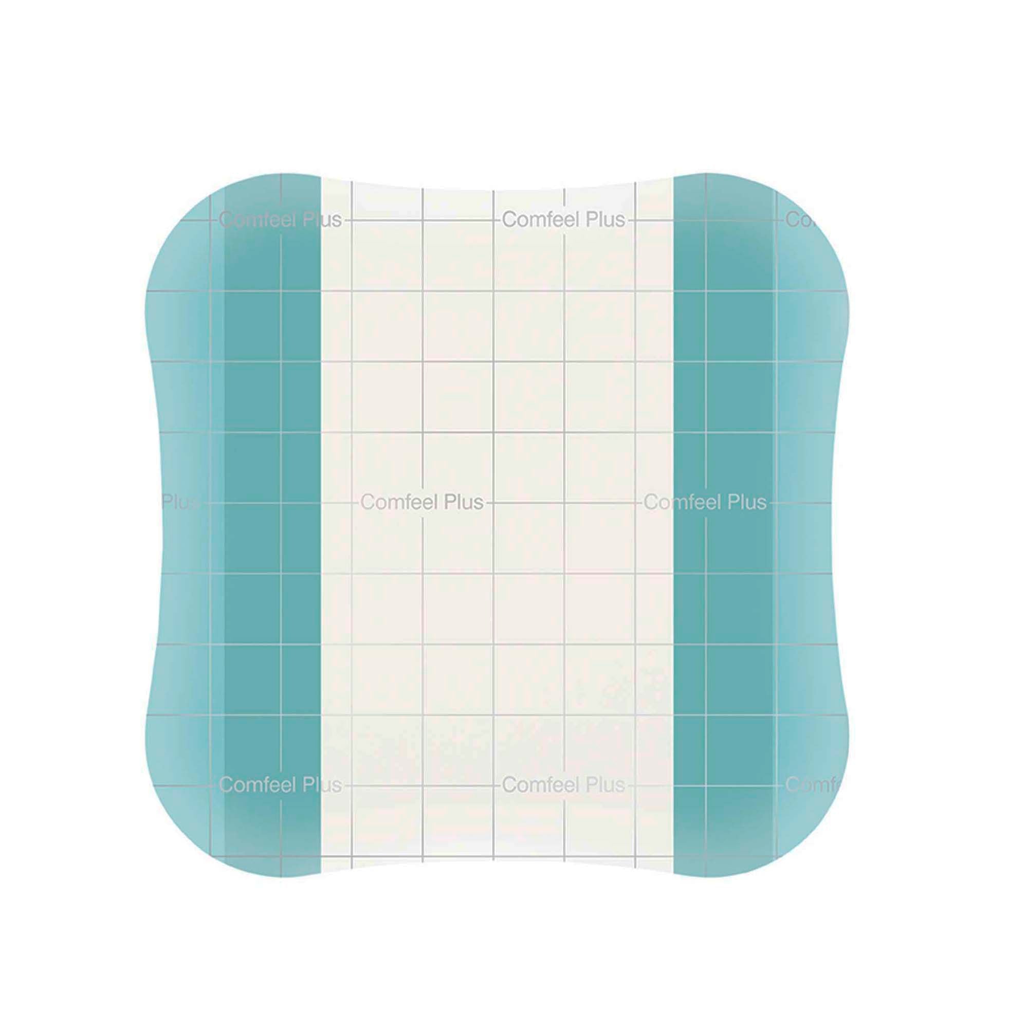 Thin Hydrocolloid Dressing Comfeel Plus Transparent Thin Film Backing 6 X 6 Inch Square Hydrocolloid / Sodium Carboxymethylcellulose (CMC) / Film