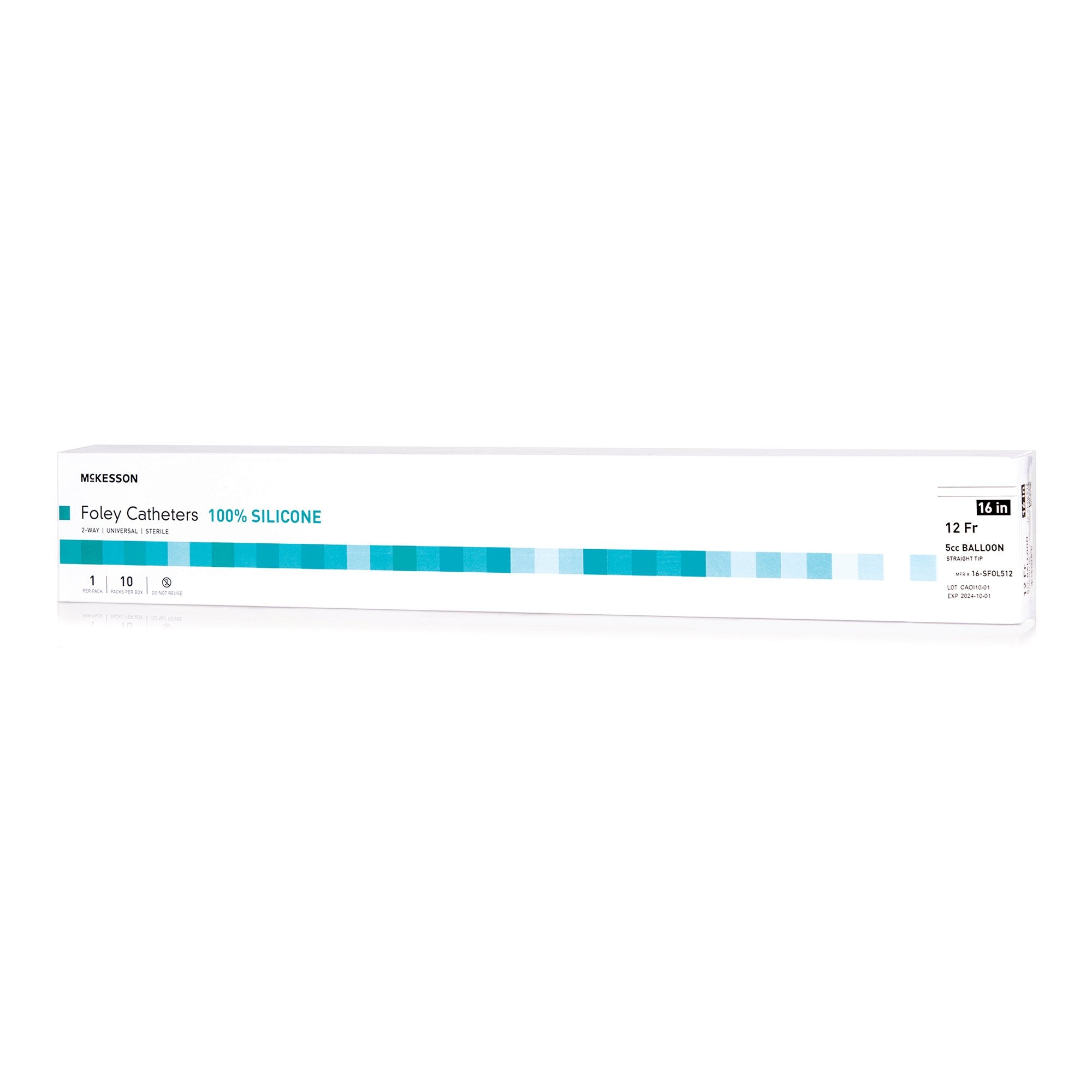 Foley Catheter McKesson 2-Way Standard Tip 5 cc Balloon 12 Fr. Silicone