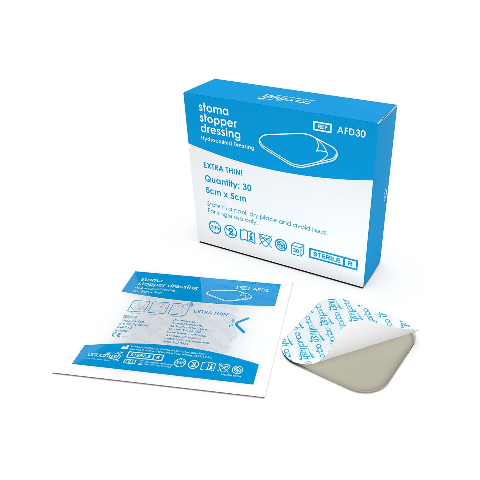 Thin Hydrocolloid Dressing Ace Without Backing 2 X 2 Inch Rectangle Hydrocolloid (Box of 30)