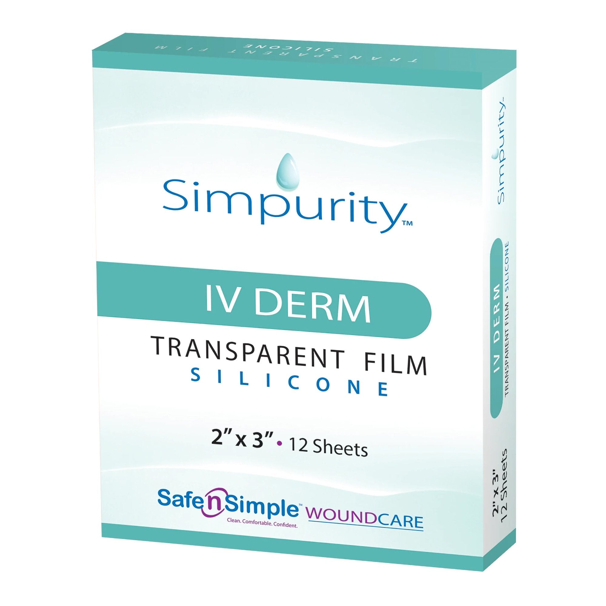 IV Dressing Simpurity IV Derm Foam / Silicone 2 X 3 Inch Sterile