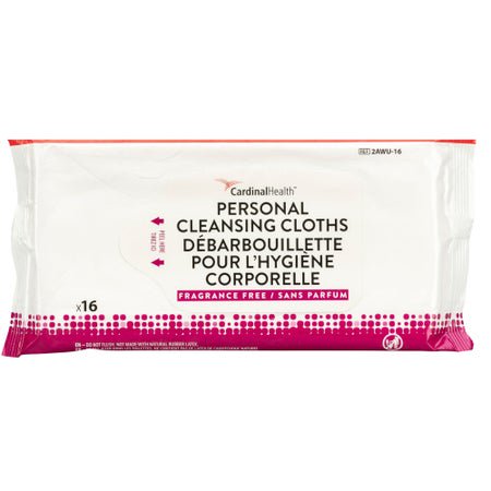 CLOTH PERSONAL CLEANSING NON-FLUSH UNSCT 9X13 16/PK 48PK/CS