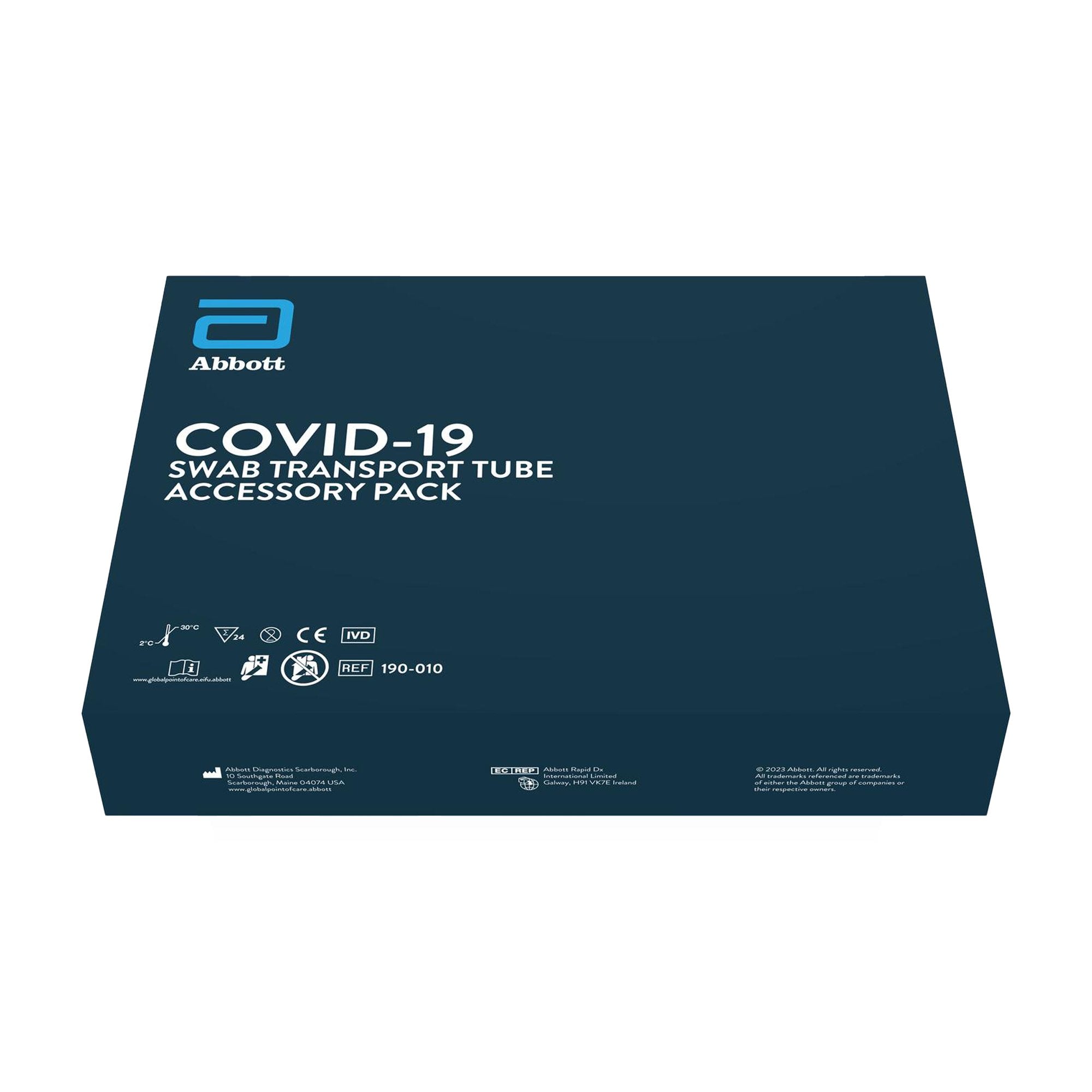 Swab Transport Tube Accessory Pack For ID NOW and BinaxNOW COVID-19 Tests