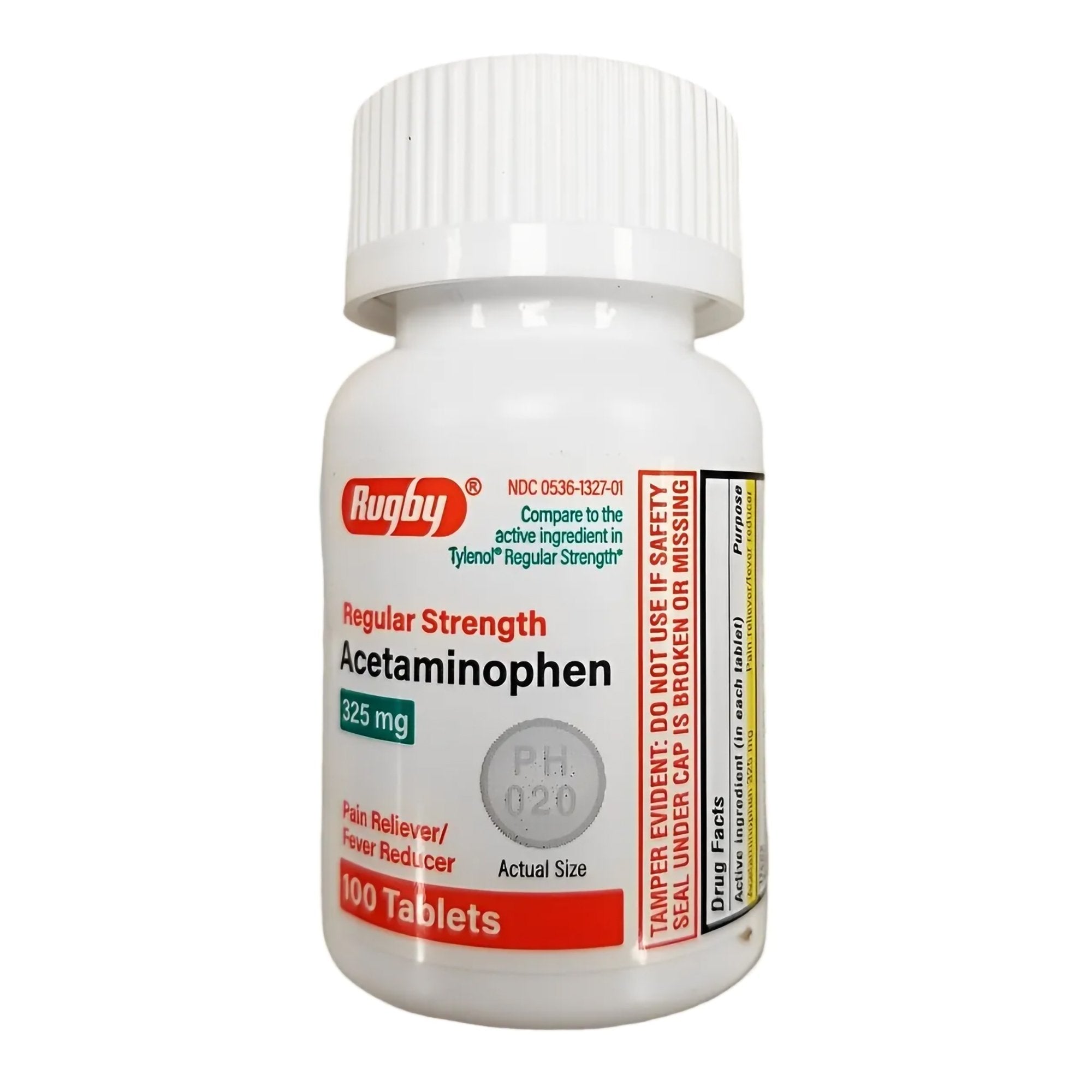 Pain Relief 325 mg Strength Acetaminophen Tablet 100 per Bottle