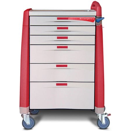 CART MEDICAL AVALO EMERGENCYSTANDARD RED (DROP)