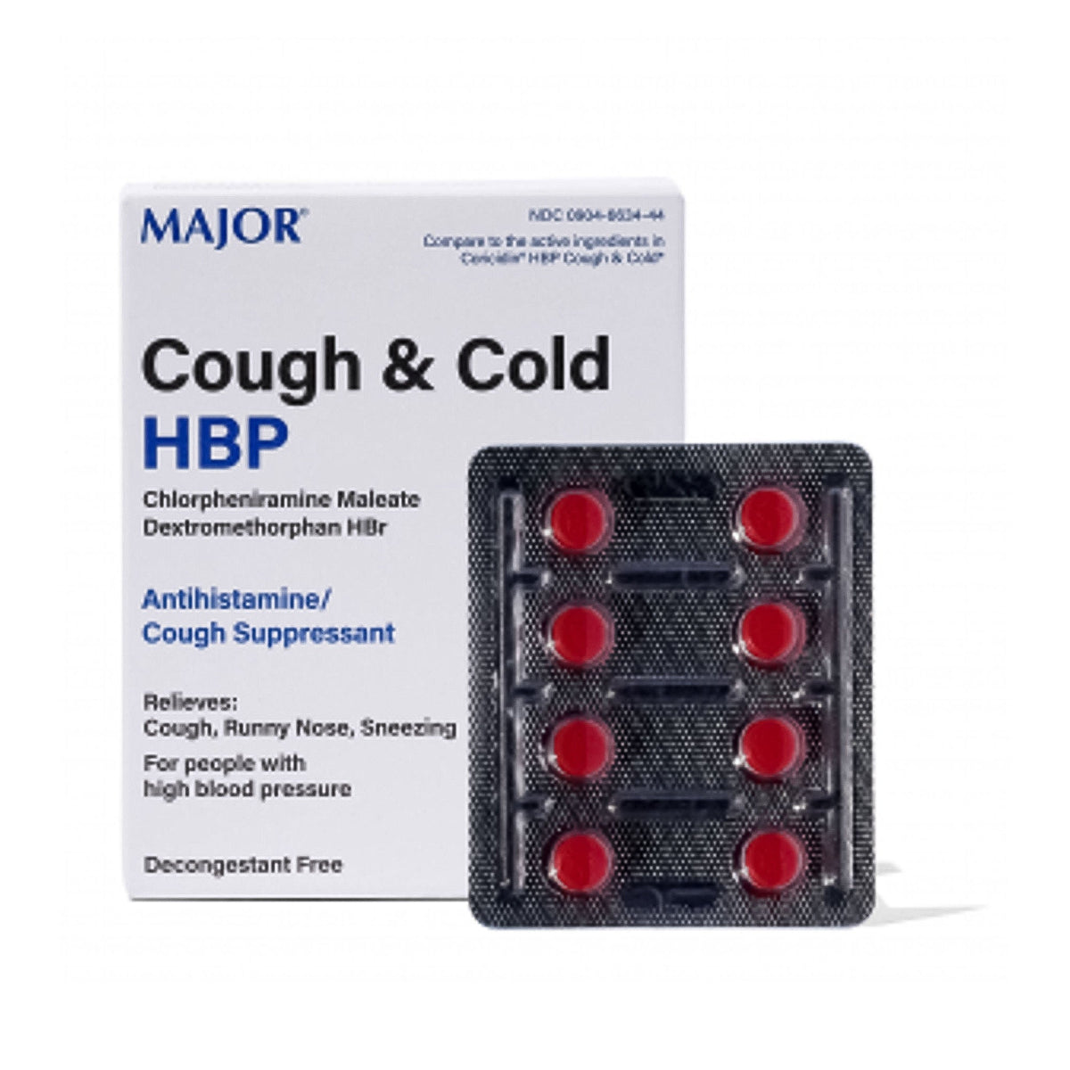 Cold and Cough Relief Major 4 mg - 30 mg Strength Tablet 16 per Box (Bottle of 16)