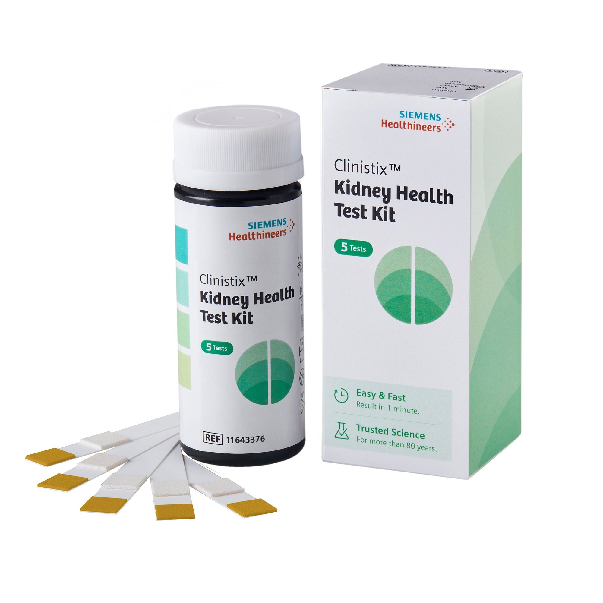 Clinistix Kidney Health Test Kit, Urine Test Strips, Five Tests (Case of 24 Kits)