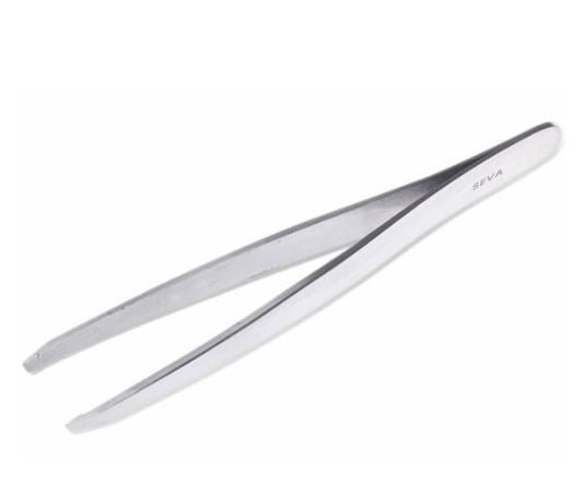 Medline Tweezers 4 Inch Length Floor / Office Grade Stainless Steel NonSterile NonLocking Thumb Handle Straight Blunt Tips (MDS10700 / BX)