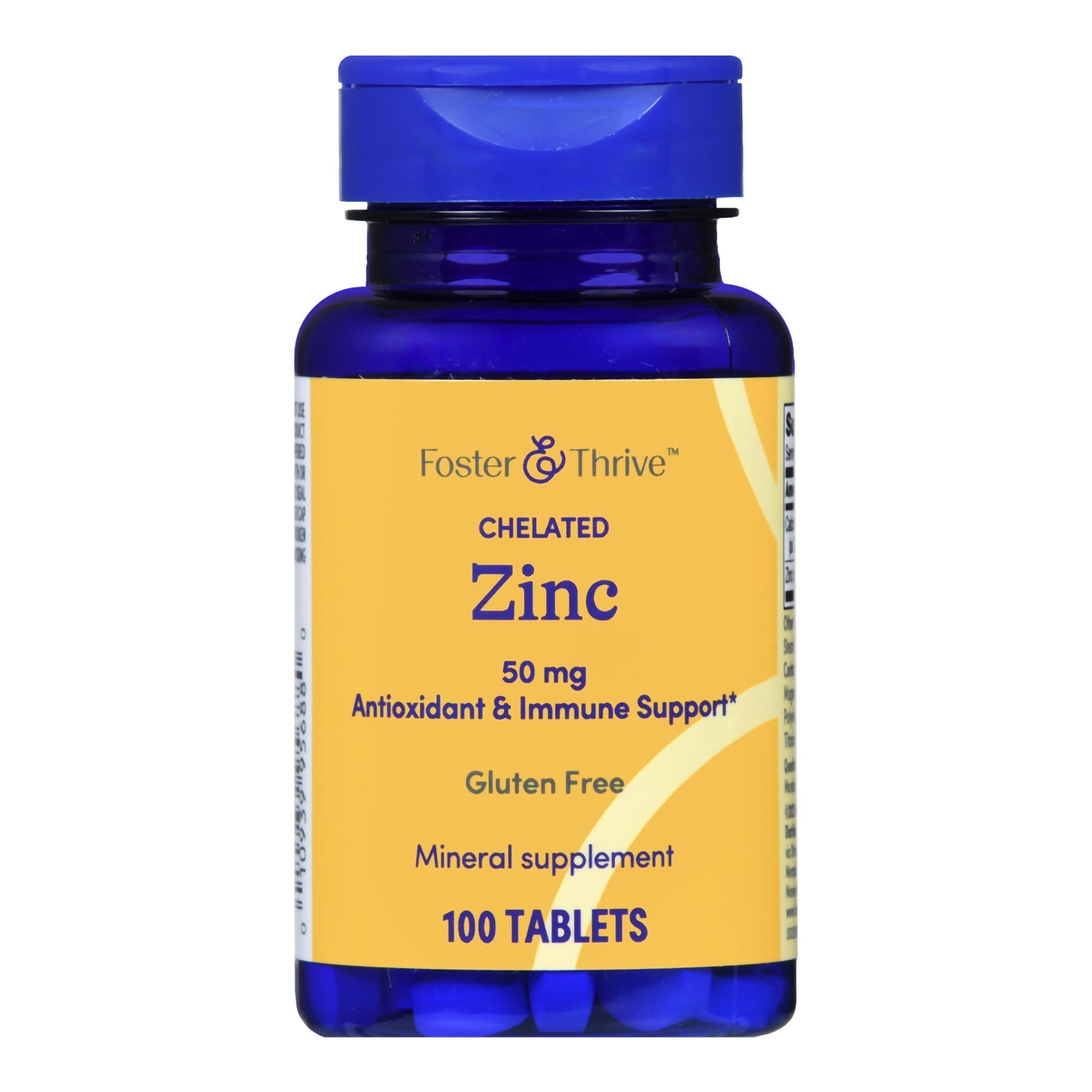 Mineral Supplement Foster & Thrive Zinc Gluconate 50 mg Strength Tablet 100 per Bottle Unflavored