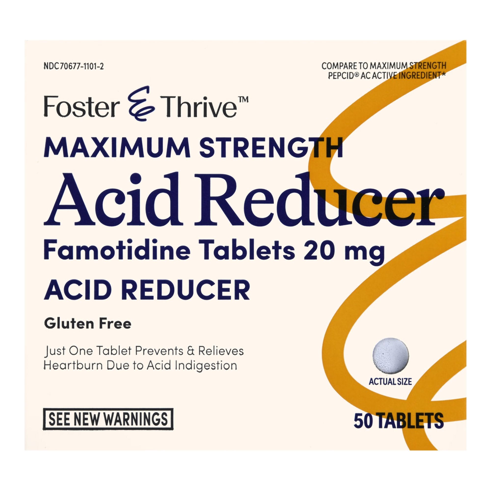 Antacid Foster & Thrive 20 mg Strength Tablet 50 per Bottle