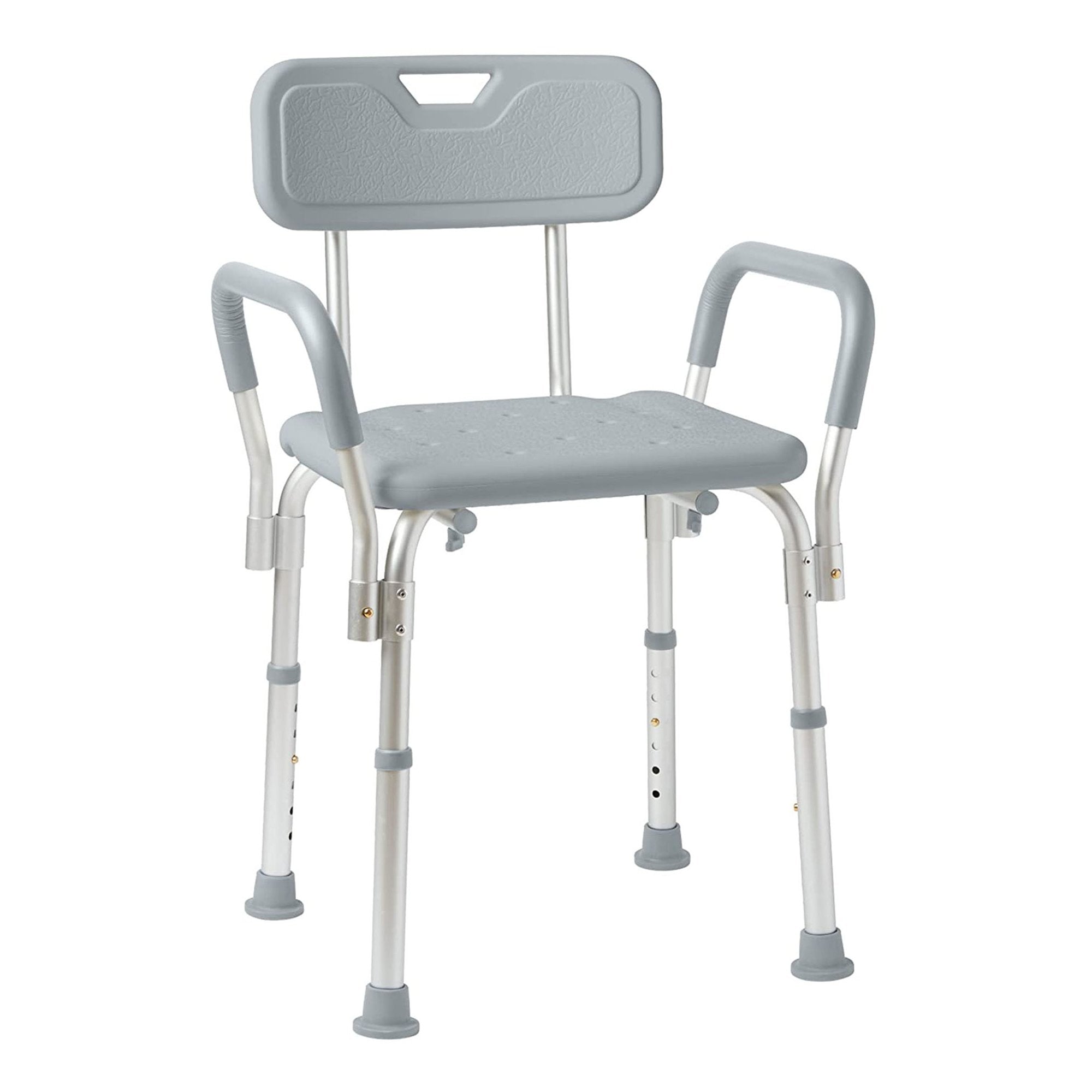 Bath Bench MGC Health Fixed Arms Aluminum Frame With Backrest 13-1/2 Inch Seat Width 350 lbs. Weight Capacity