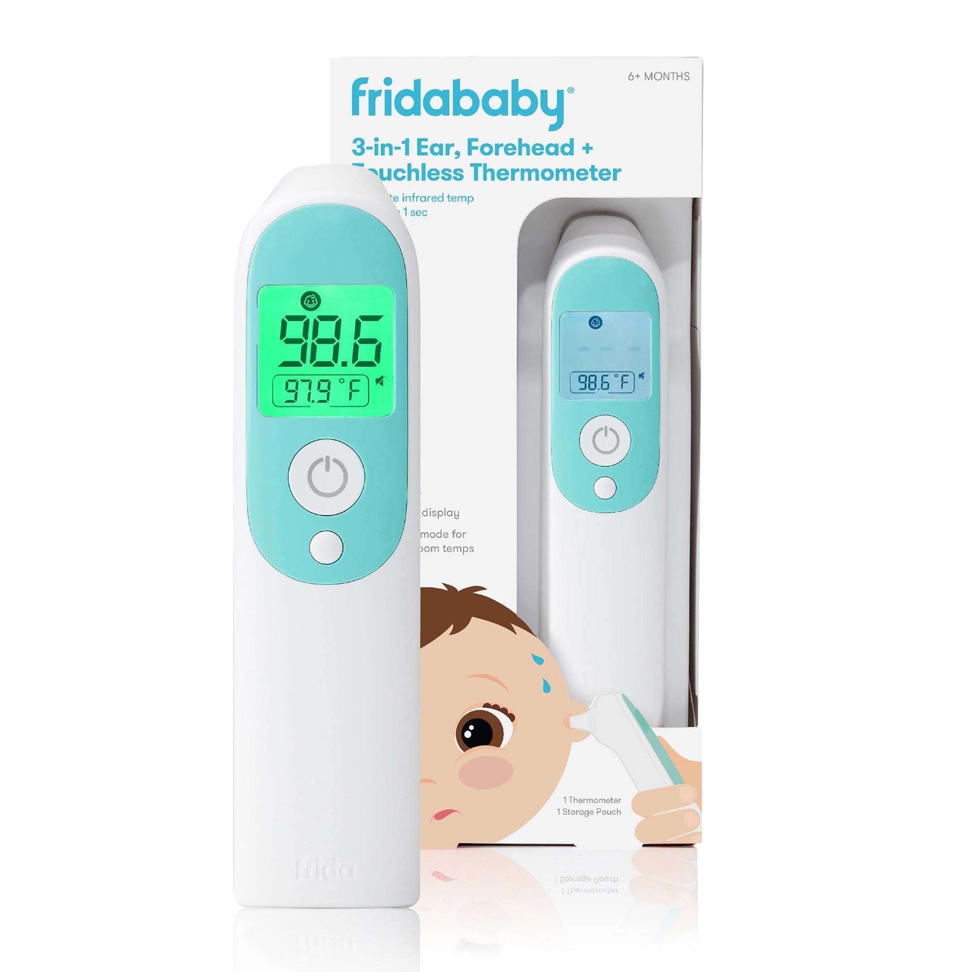 Non-Contact Skin Surface Thermometer Fridababy Infrared Skin Probe Handheld