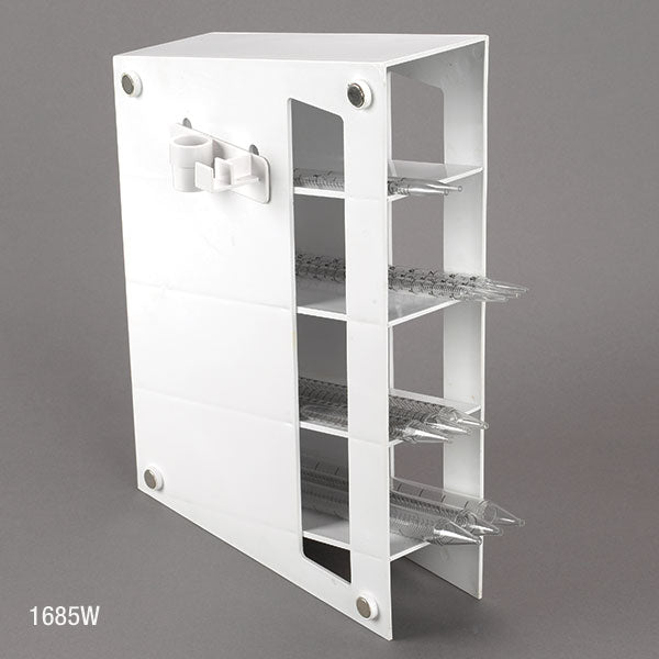 RACK PIPETTE STORAGE 4 COMPW/ACC HLDR ABS MAGNETIZED WHT