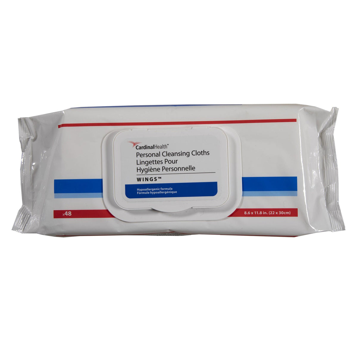 Cardinal Health Wings Personal Cleansing Cloths, Soft Pack (Case of 576)