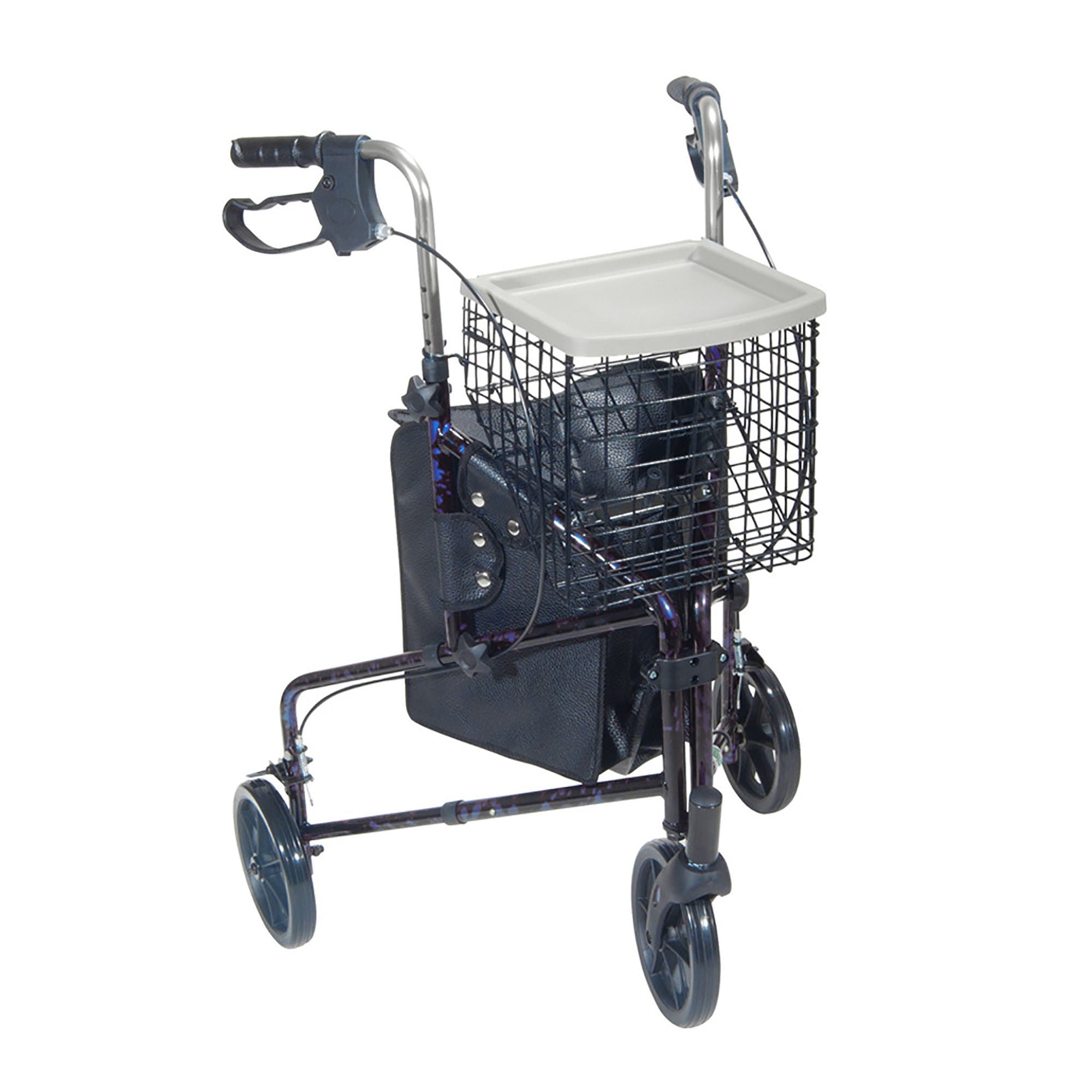 drive Deluxe 3 Wheel Rollator, Blue (Case)