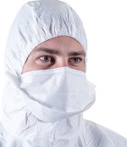Cleanroom Procedure Mask BioClean Not Rated Earloops One Size Fits Most (Case of 600)