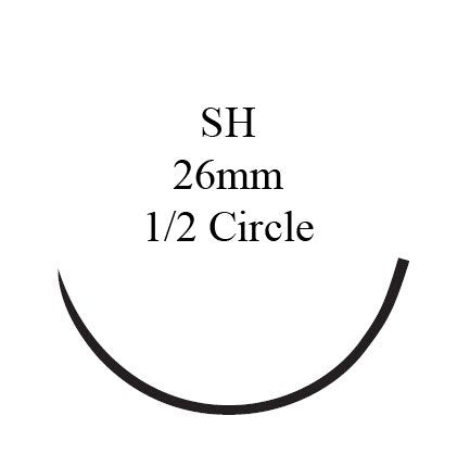 Absorbable Suture with Needle GUT CHROMIC Chromic Gut SH 1/2 Circle Taper Point Needle Size 4-0 Monofilament