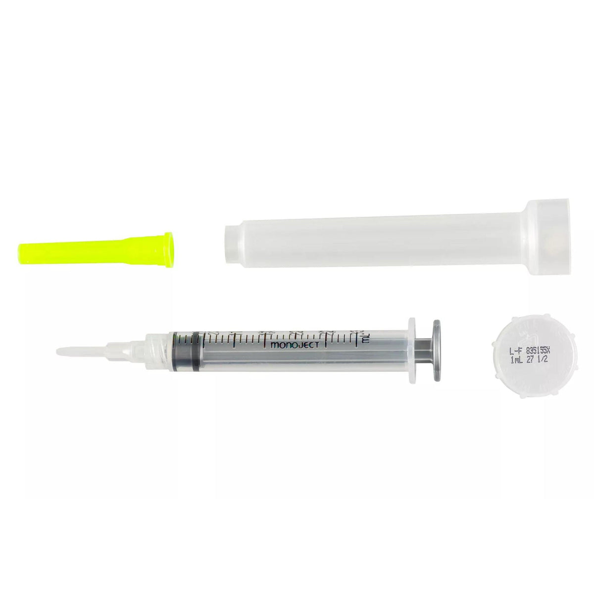 Cannula with Syringe Monoject Bluntip Blunt Tip 3 mL 15 Gauge 1/2 Inch Length (Case)