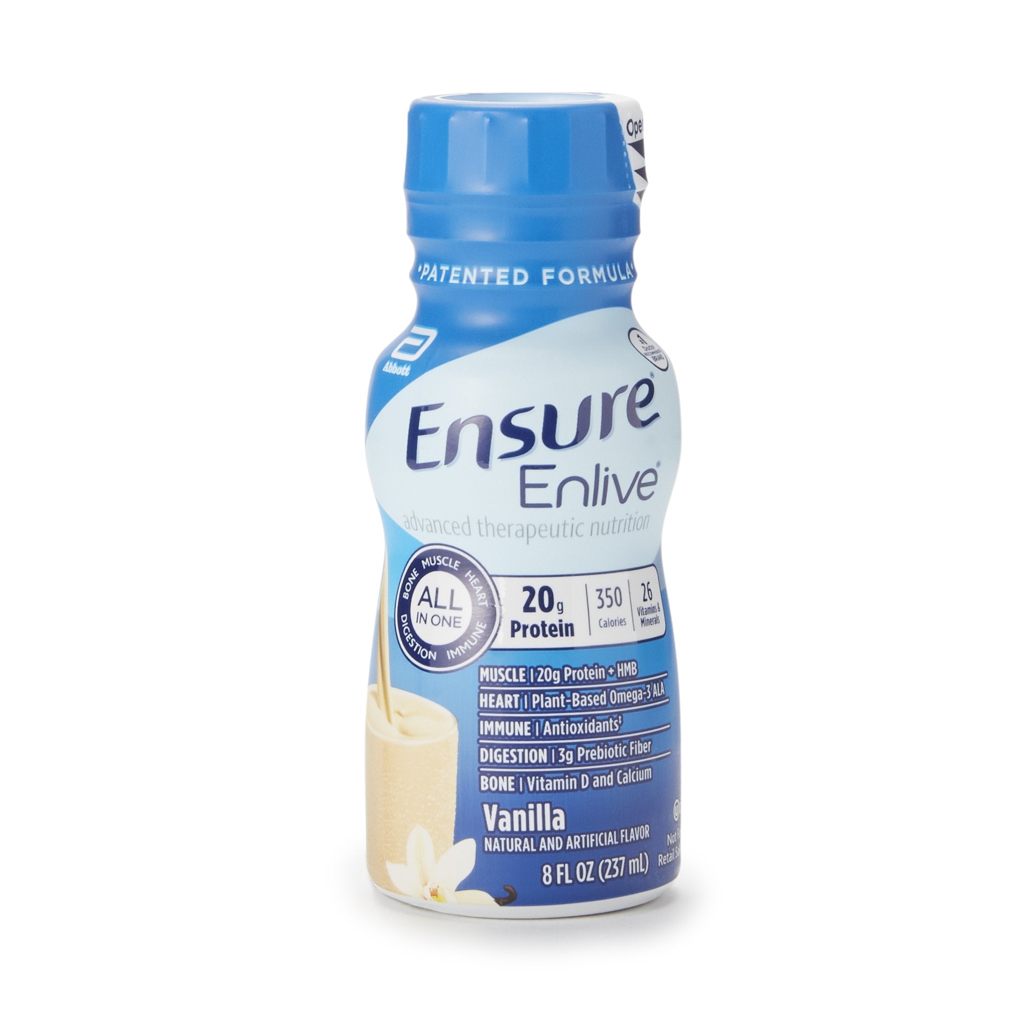 Abbott Nutrition Ensure Enlive Vanilla Advanced Nutrition Shake, 8-ounce Bottle (24/CS)
