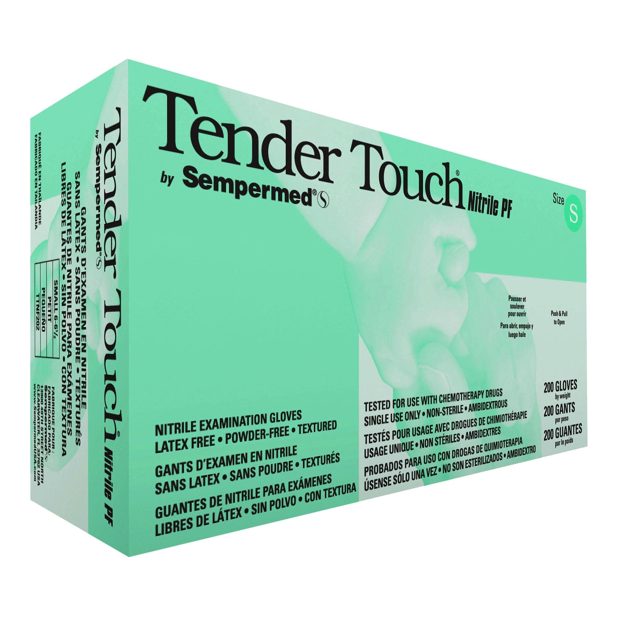 Harps USA Inc Tender Touch Nitrile Exam Glove, Small, Lavender (2000/CS)