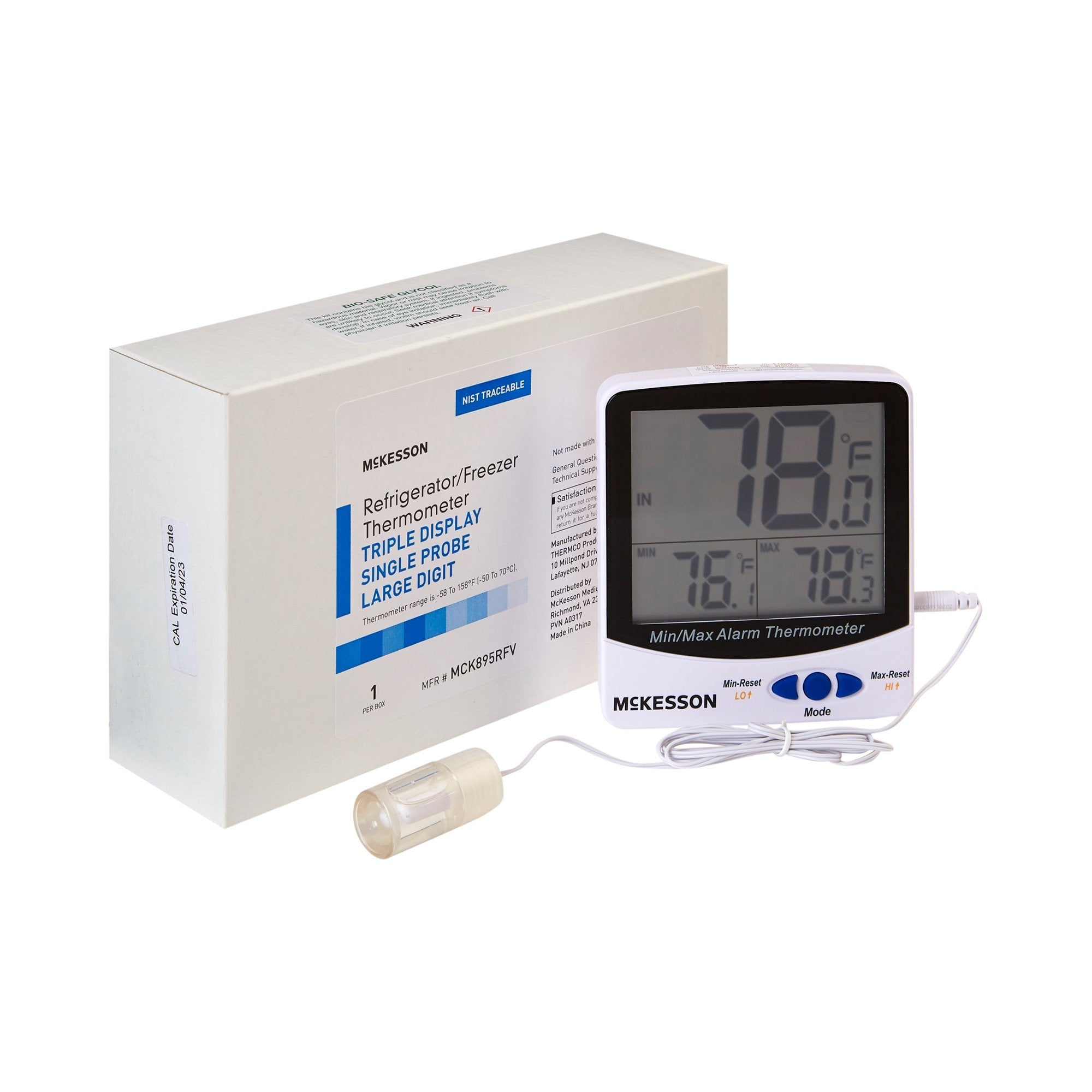 McKesson Brand McKesson Refrigerator / Freezer Thermometer, Digital Display, -58° to +158° F
