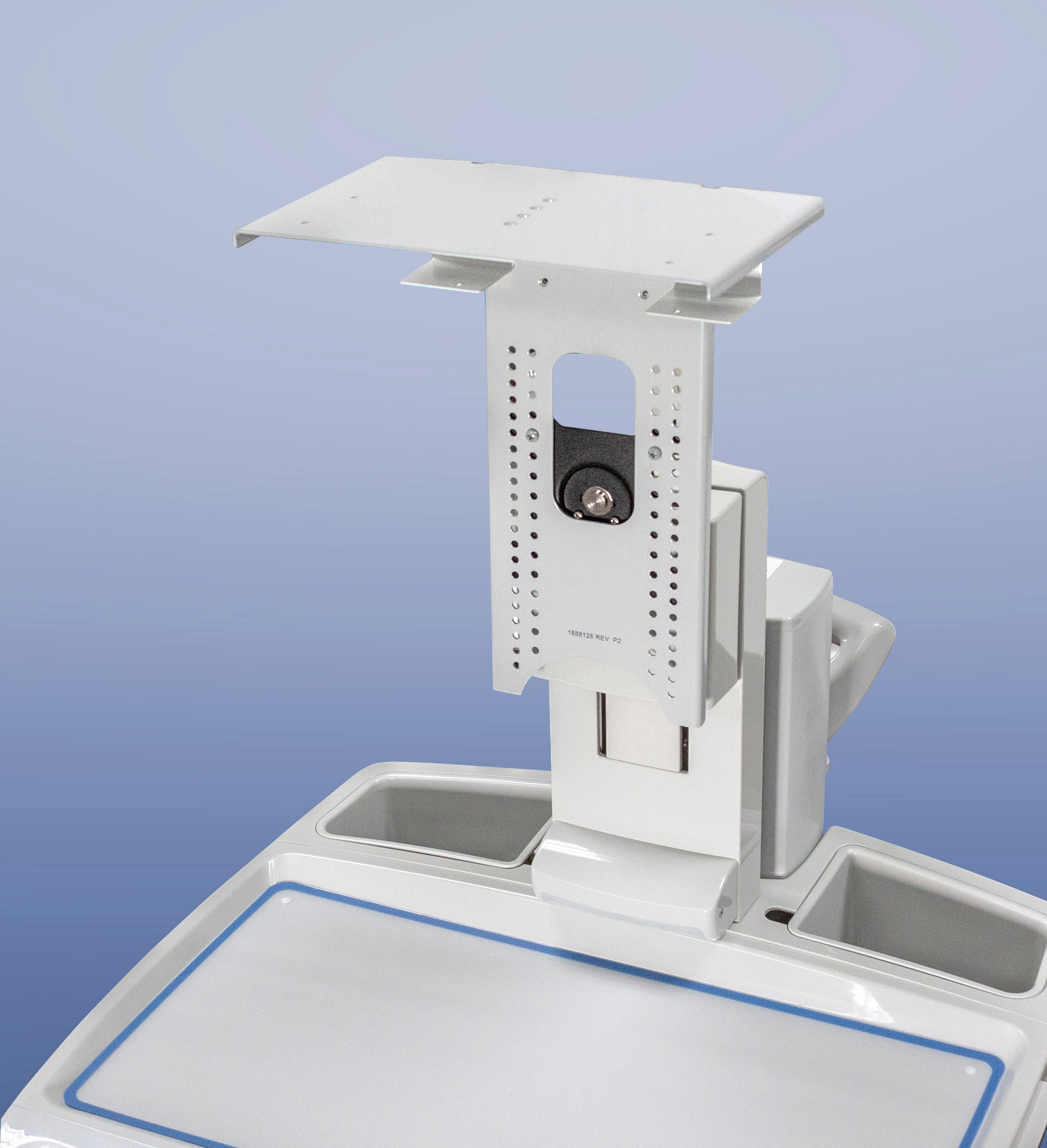 Capsa Healthcare POC Carts - Telehealth - Camera Mount w/Speaker Bar Shelf