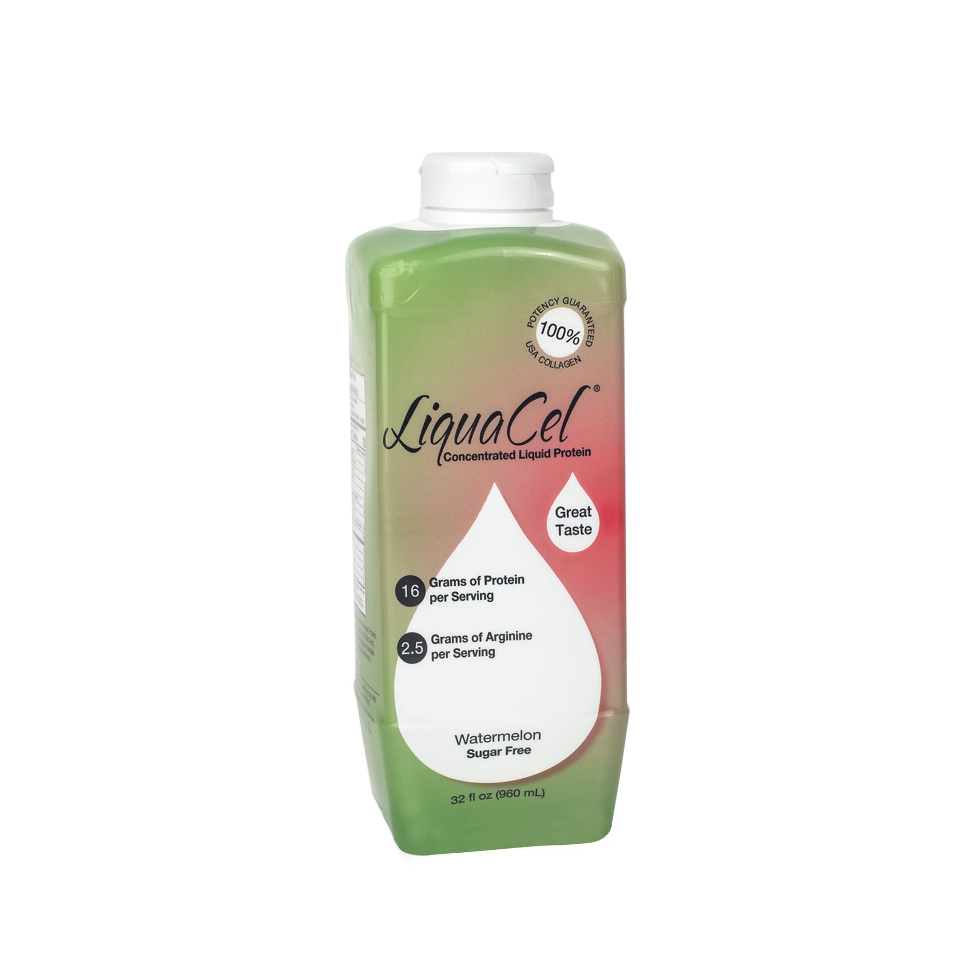 Global Health Products LiquaCel Watermelon Concentrated Liquid Protein, 32-ounce bottle (6/CS)