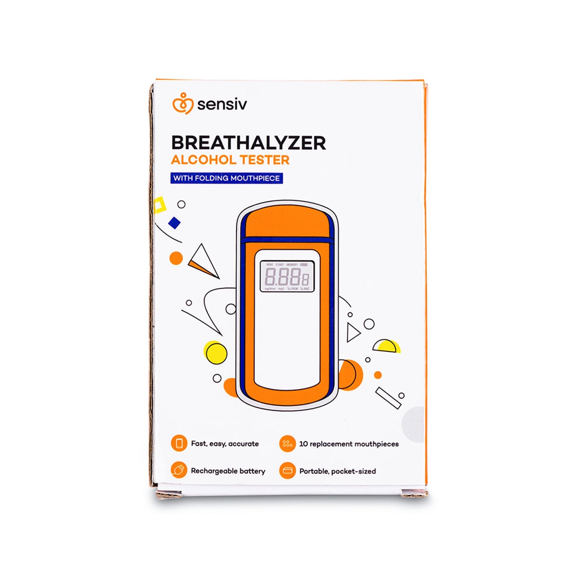 Acutens Inc Sensiv Breathalyzer Alcohol Tester (100/CS)