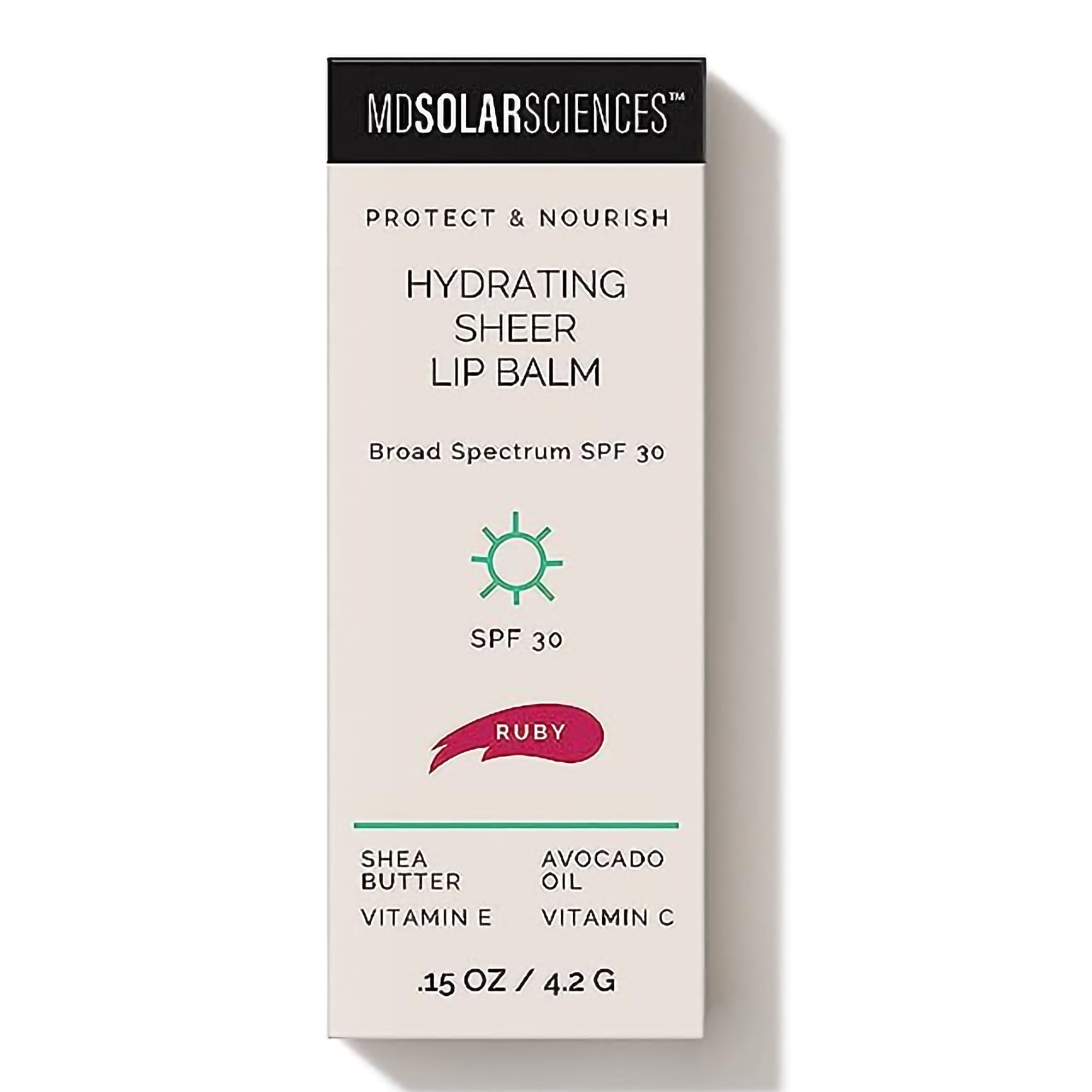 MDSolarSciences MDSolarSciences Hydrating Sheer Lip Balm, Ruby (Red) (48/CS)