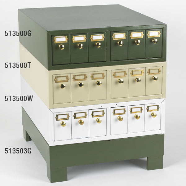 CABINET SLIDE STORAGE GRNMETAL 6DRAWER