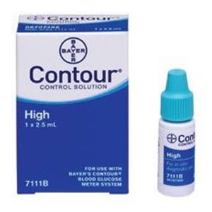 Ascensia Diabetes Care Bayer Contour Blood Glucose Control Solution, High Level (12/CS)