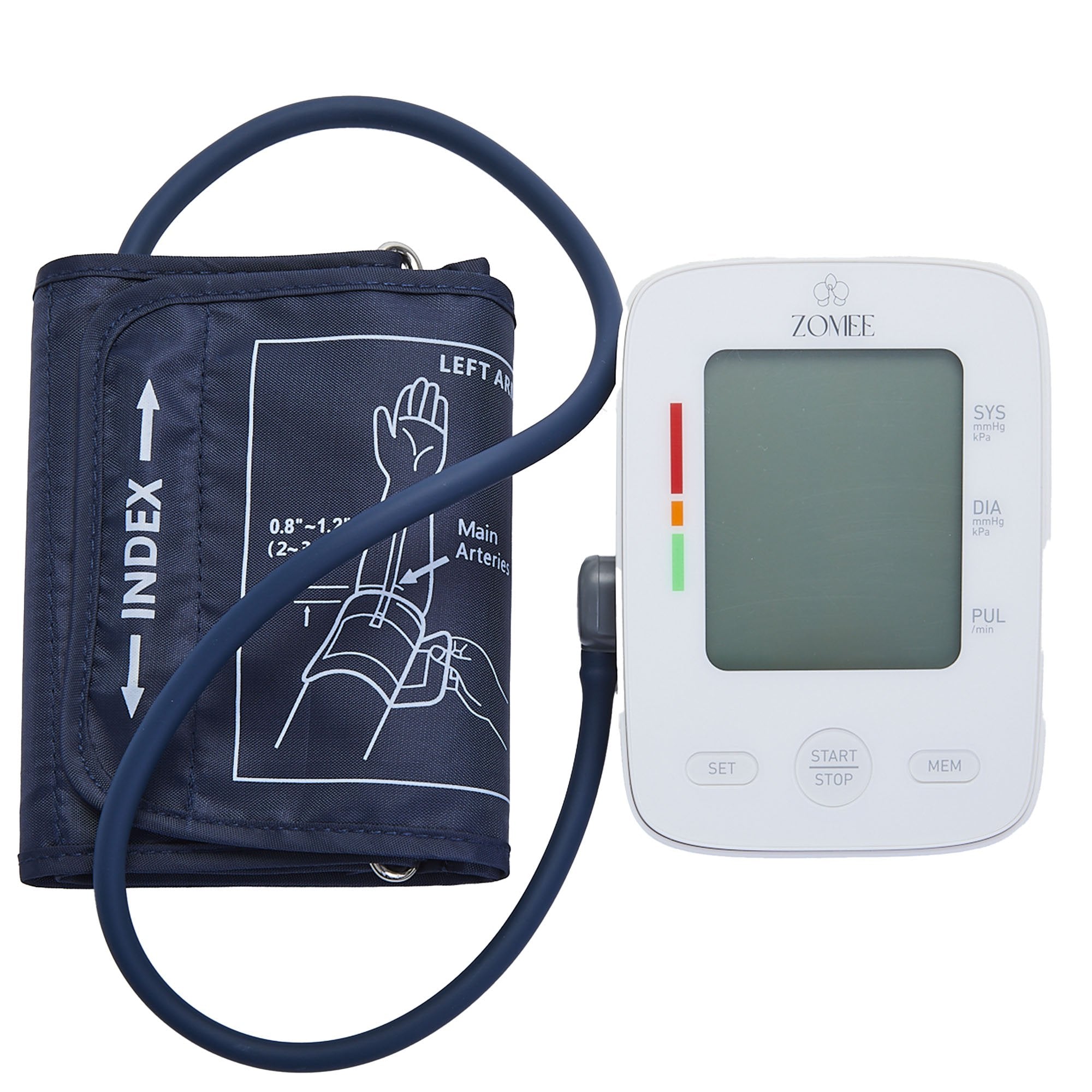 Zev Supplies Corp Home Automatic Digital Blood Pressure Monitor Zomee Extra Large Cuff Arm Nylon Cuff 16.5 to 21 Inch Desk Model