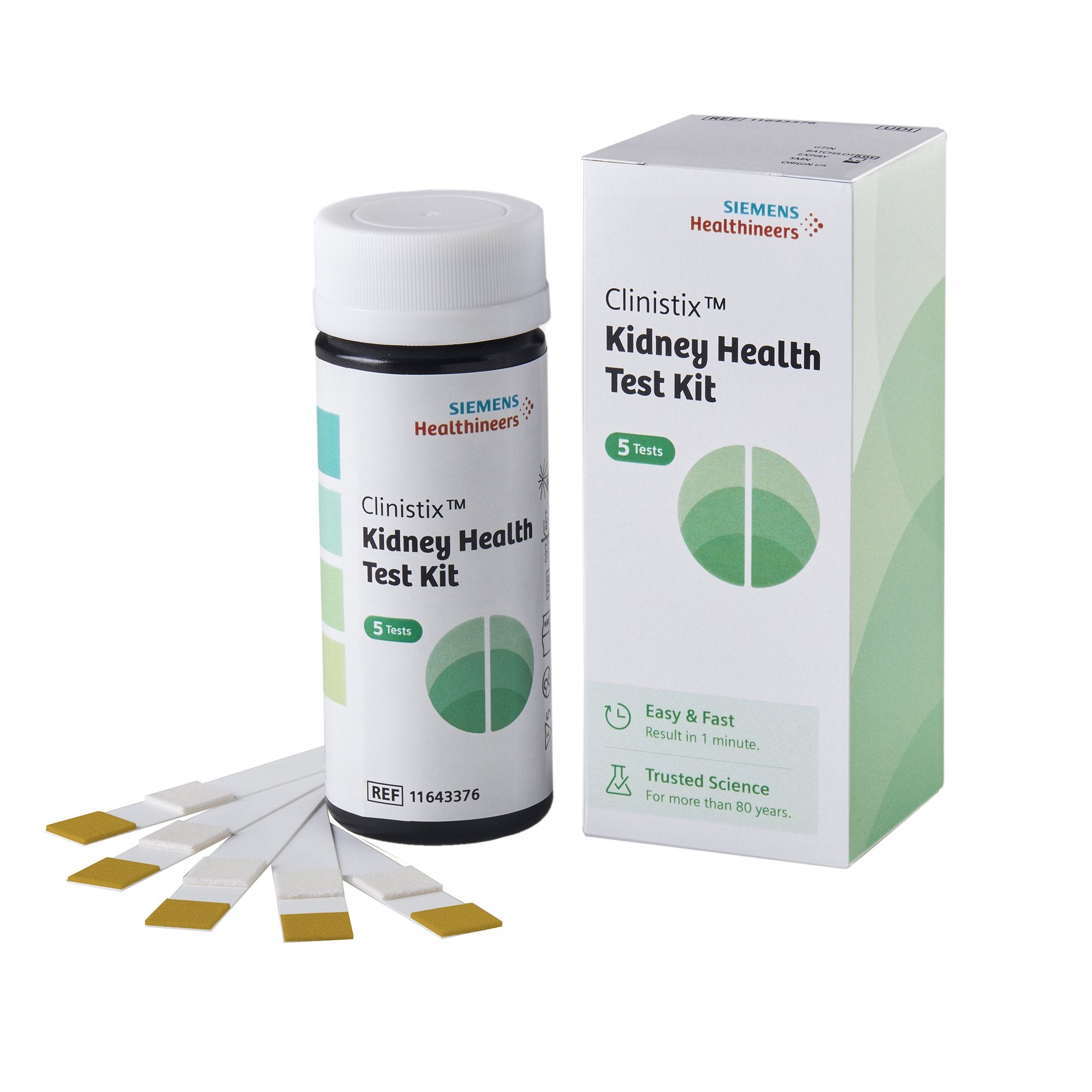 Clinistix Kidney Health Test Kit, Urine Test Strips, Five Tests (Case of 24 Kits)