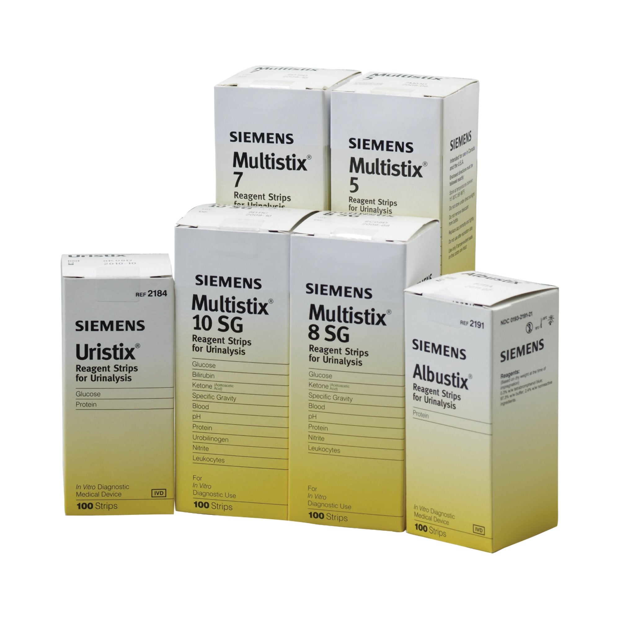 Multistix Urinalysis Reagent Strips for General Chemistry tests (Case of 24 Bottles)
