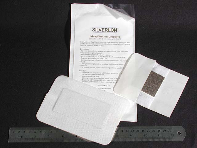 Silver Island Dressing Silverlon 4 X 6 Inch Rectangle Sterile (Box of 5)