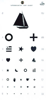 Graham-Field Eye Chart, Kindergarten, 22X11 20' Distance, Grafco