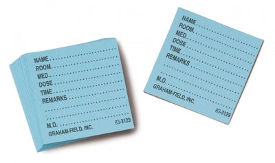 Graham-Field Medicine Dispenser Tray Medicine Cards Blue 500/Bx Grafco