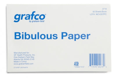 Graham-Field Bibulous Paper, Lab 4X6 6Bk/Pk 50 SheetSharp/Bluntk, Grafco