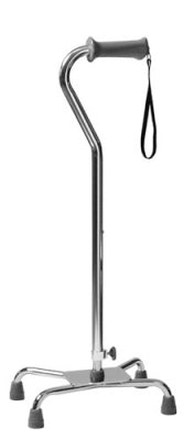Graham-Field Lumex Silver Collection Quad Cane, Small Base 8"x6", Aluminum