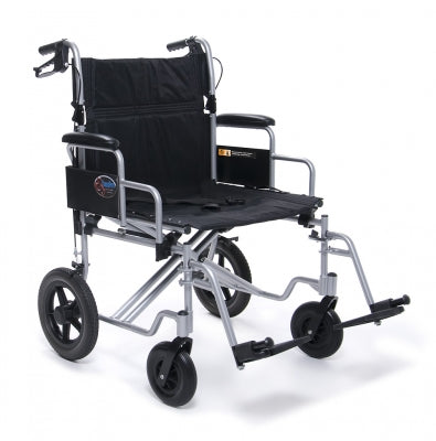 Graham-Field Wheelchair Trans Bariatric Chair 24W Aluminum/Silver E&J