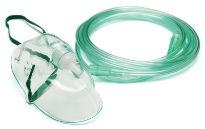 Graham-Field John Bunn Simple Oxygen Mask, Adult with 7' Tubing