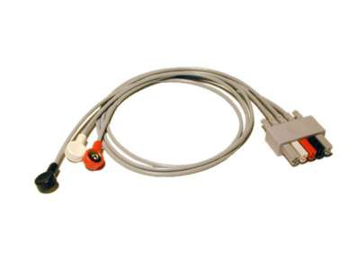 WIRE LEAD ECG 40IN L OEM 51IN3LEAD W/BUTTON SNAP (DROP)