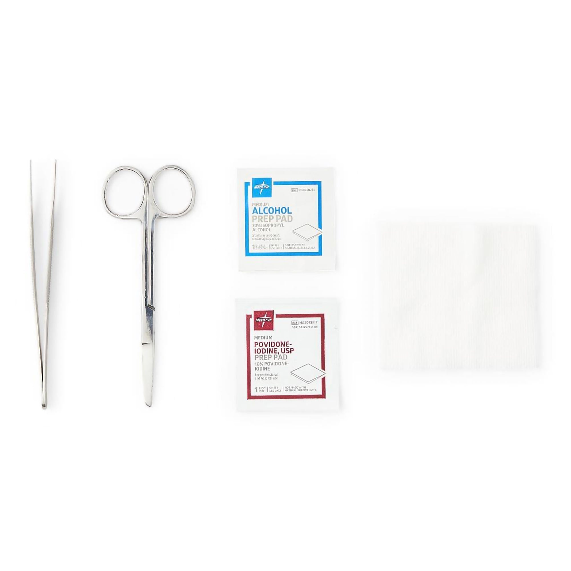 Medline Suture Removal Kit Medline Scissor Style Handle Straight Jaw Type Sterile Single Use (MDS708555 / CS)