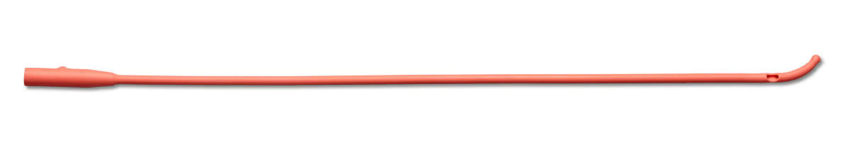Medline Urethral Catheter Medline Coude Tip Red Rubber 14 Fr. 16 Inch Length (DYND13614 / CS)