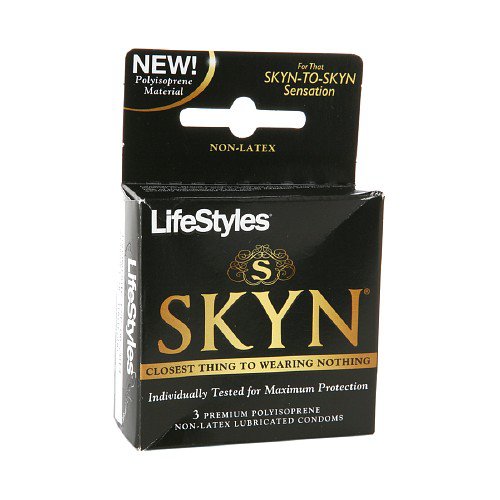 Lifestyles Skyn Lubricated Polyisoprene Condom (Box of 3)